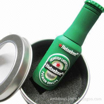 Beer bottles personality USB flash drive, 3-year warranty